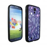 Wholesale Samsung Galaxy S4 Purple I Love You Design Gummy Case